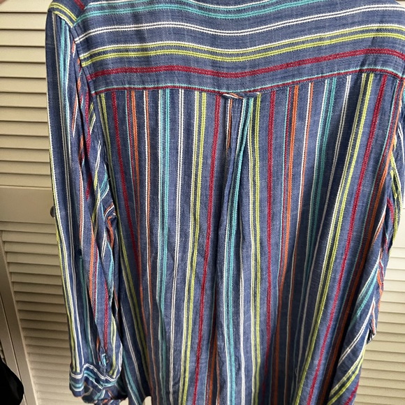 Como vintage striped button down top size 1x - Picture 6 of 7